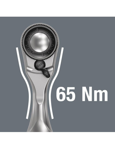 Carraca Wera 8008 A Mini 3 Cuadrada 1/4" 87mm