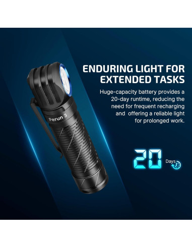 Linterna Frontal OLIGHT Perun 3 Recargable 3000 Lúmenes