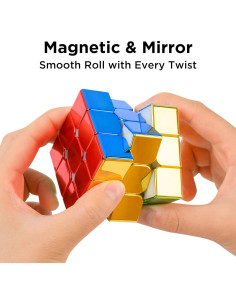 Cubo D-FantiX 3x3 Magnético Reflectante para Niños y Adultos 2