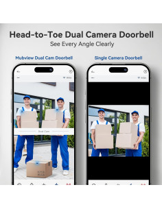 Cámara de Timbre Doble Inalámbrica MUBVIEW 2K HD 2