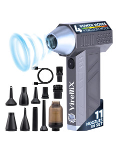 Soplador y Aspiradora Virellix 150000RPM para PC y Autos
