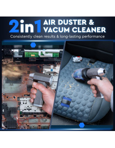 Soplador y Aspiradora Virellix 150000RPM para PC y Autos 2