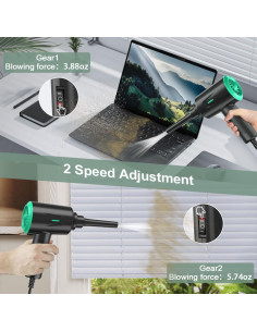 Soplador de Aire Meudeen AD08A 500W 2 Velocidades Verde 2