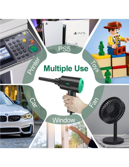 Soplador de Aire Meudeen AD08A 500W 2 Velocidades Verde