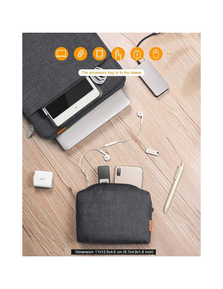 Inateck Funda Protectora para Laptop 16" con Accesorios