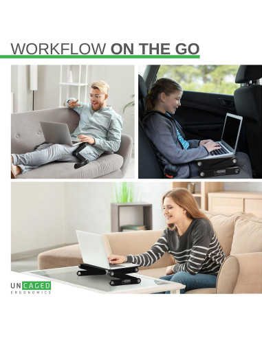 Soporte de Laptop Ajustable Uncaged Ergonomics - Negro