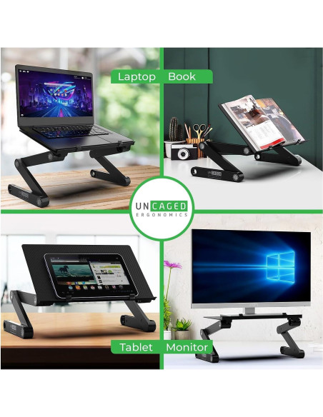 Soporte de Laptop Ajustable Uncaged Ergonomics - Negro