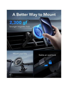 Soporte para coche ESR MagSafe negro para smartphones 2