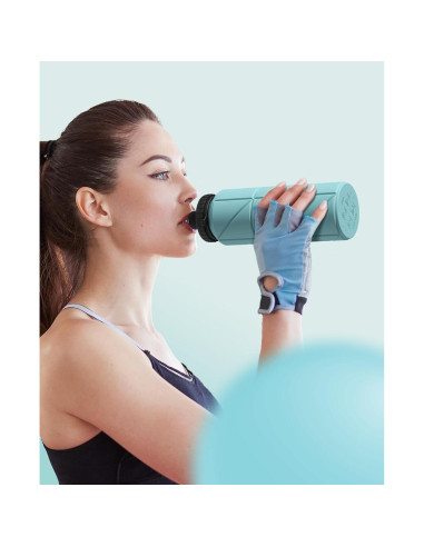 Botella de Agua Plegable Mefold 690ml Silicona Verde