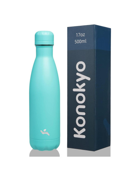 Botella de Agua Aislada Konokyo 17 oz Acero Inoxidable Turquesa