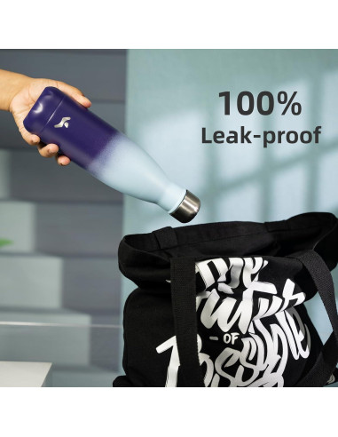 Botella de Agua Aislada Konokyo 500 ml Doble Pared Sueño Oceánico