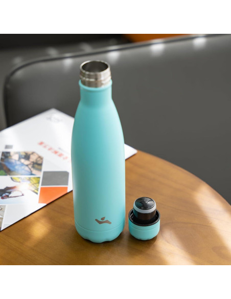 Botella de Agua Aislada Konokyo 17 oz Acero Inoxidable Turquesa
