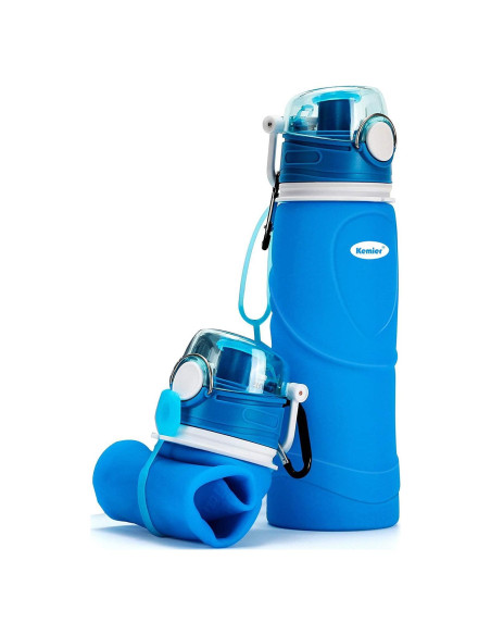 Botella de Agua Plegable Kemier S5 750ml Silicona BPA Libre Botella de Agua Plegable Kemier S5 750ml Silicona BPA Libre