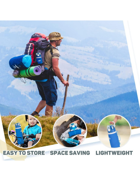 Botella de Agua Plegable Kemier S5 750ml Silicona BPA Libre Botella de Agua Plegable Kemier S5 750ml Silicona BPA Libre