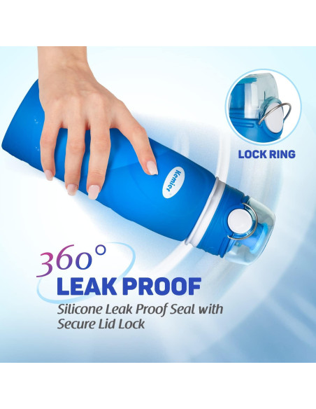 Botella de Agua Plegable Kemier S5 750ml Silicona BPA Libre Botella de Agua Plegable Kemier S5 750ml Silicona BPA Libre