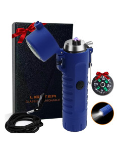 Encendedor Plasma RSBYE Doble Arco Impermeable Azul