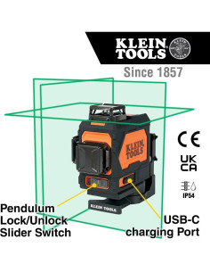 Nivel Láser Autonivelante Klein Tools 93PLL Verde 360 2