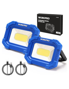 Luz de Trabajo LED WORKPRO 2000LM Recargable 4 Modos