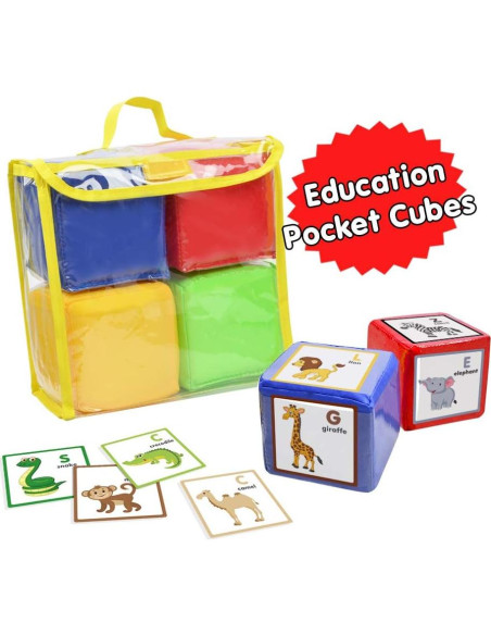 Juego Educativo de Dados Godery - 4 Cubos de Enseñanza Juego Educativo de Dados Godery - 4 Cubos de Enseñanza