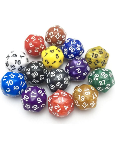 Dados D30 SmartDealsPro - 5 Colores para Juegos de Mesa