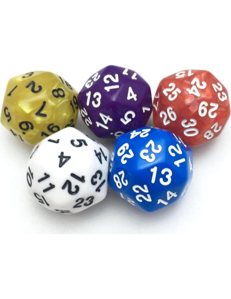 Dados D30 SmartDealsPro - 5 Colores para Juegos de Mesa Dados D30 SmartDealsPro - 5 Colores para Juegos de Mesa