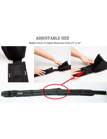 Arnés de Herramientas Melotough WB001 Acolchado Negro