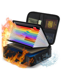Organizador de Documentos TRUUSA a Prueba de Fuego Negro