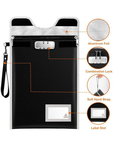 Bolsa a Prueba de Fuego BALAPERI 38x27 cm con Cerradura