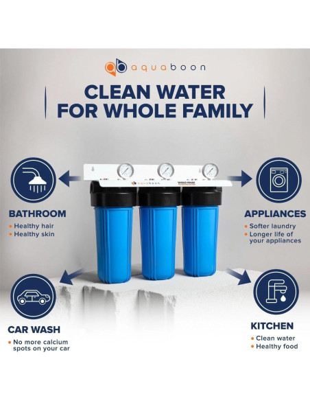 Filtro de Agua Aquaboon 3 Etapas para Toda la Casa