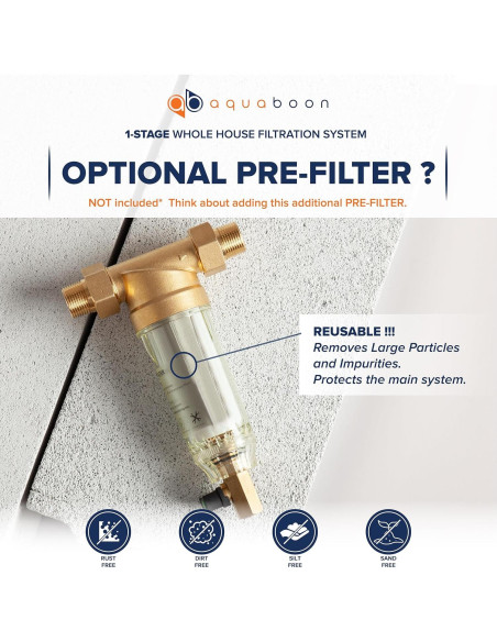 Filtro de Agua Aquaboon 3 Etapas para Toda la Casa