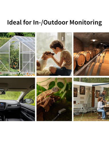 SwitchBot Termómetro Higrómetro WiFi 3 Sensores IP65