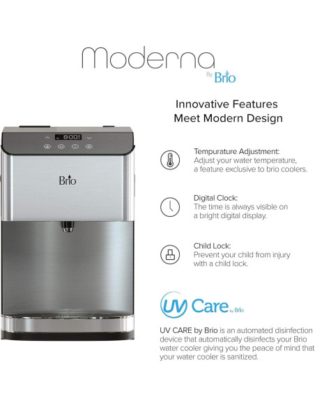 Dispensador de agua Brio Moderna sin botella 3 temperaturas Dispensador de agua Brio Moderna sin botella 3 temperaturas