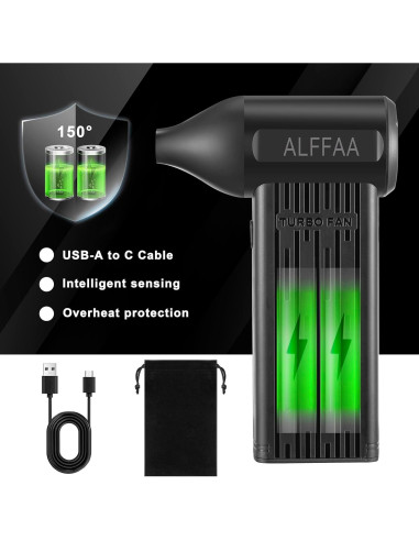 Soplador de Aire Eléctrico ALFFAA 3 Velocidades Compacto