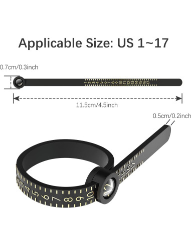 Medidor de Anillos REIDEA 1-17 con Cristal Ampliado