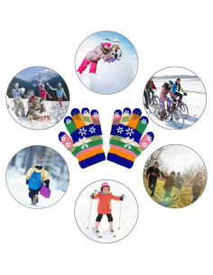 Guantes Mágicos Estirables para Niños 8 Pares Antideslizantes 2