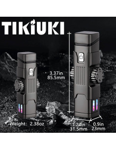Encendedor Eléctrico TIKIUKI x15 USB Recargable a Prueba de Viento 2