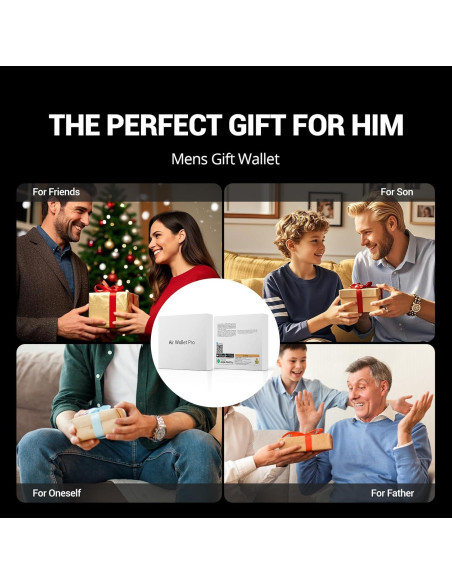 Billetera con Rastreador ETOFIXEE para Hombres Azul RFID