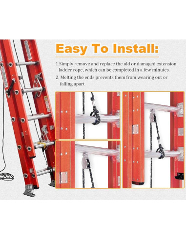 Cuerda de Reemplazo Werner AC30-2 para Escalera 12,19 m