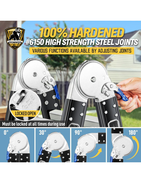 Escalera Plegable Bryner 7 en 1 Aluminio 6m 330kg Escalera Plegable Bryner 7 en 1 Aluminio 6m 330kg