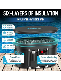 Tina de Baño de Hielo Ovalada ISIDO XXL 560L con Tapa 2