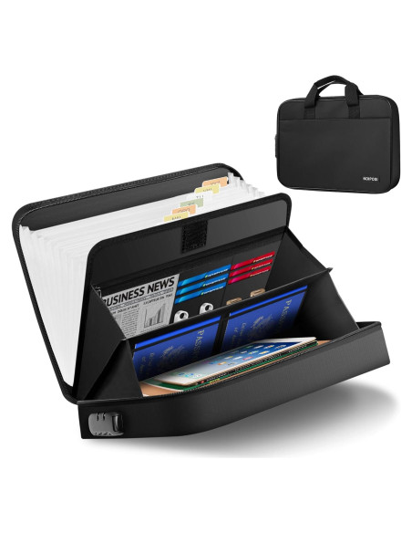 Bolsa de Documentos Noiposi a Prueba de Fuego 13 Bolsillos
