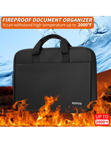Bolsa de Documentos Noiposi a Prueba de Fuego 13 Bolsillos