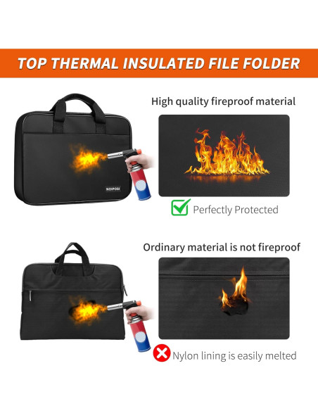 Bolsa de Documentos Noiposi a Prueba de Fuego 13 Bolsillos