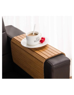 Mesa de bandeja para brazo de sofá GEHE - Bambú Natural 41.9x33.7 cm