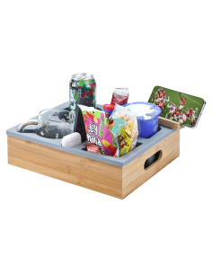 Soporte para Taza YGFRSTO con Bandeja de Bambú Antiderrame