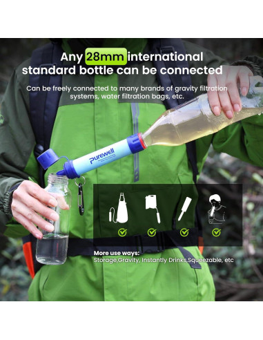 Filtro de Agua Purewell 8612s para Camping y Emergencias