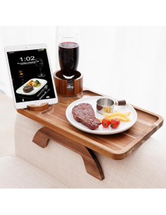 Bandeja Soporte para Taza y Teléfono Nnewvante 3 en 1 Acacia 2