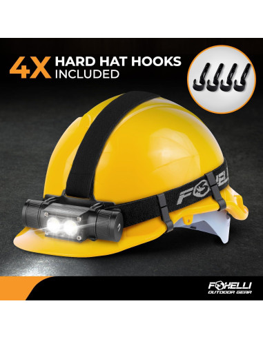 Linterna Frontal Recargable Foxelli MX1200B - 1200 Lúmenes, IPX7