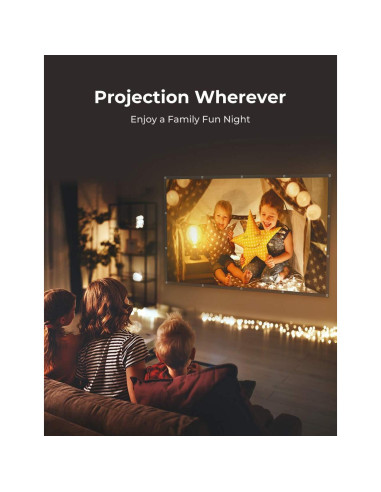 Soporte de Piso para Proyector y Pantalla 4K HD 120" Ajustable