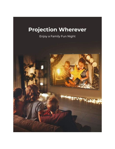 Soporte de Piso para Proyector y Pantalla 4K HD 120" Ajustable